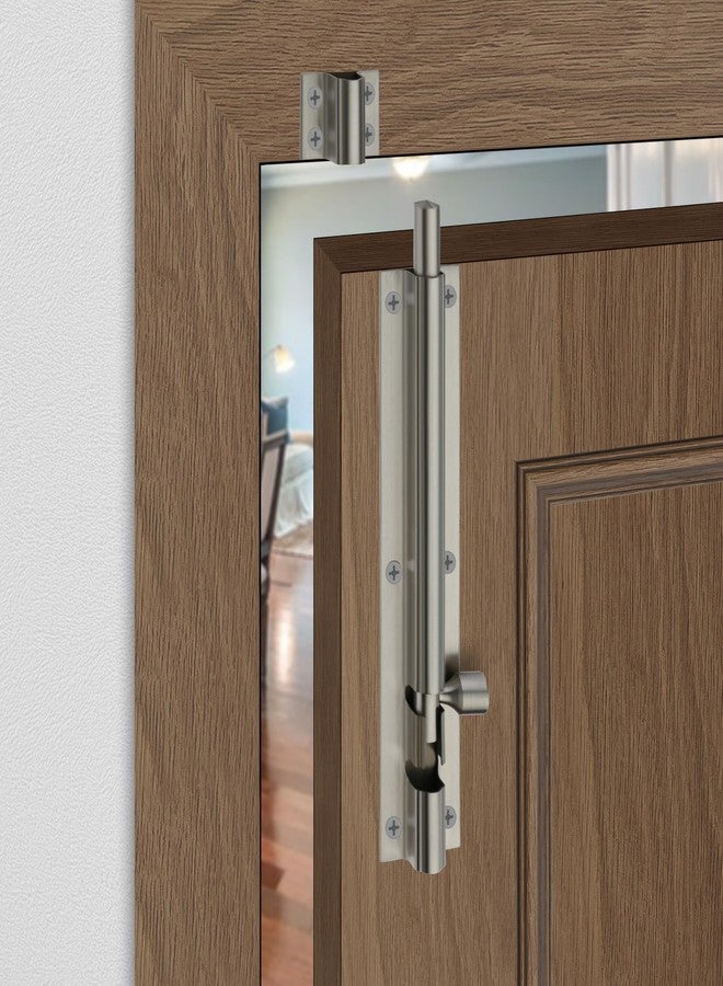 LAPO مزلاج برجي فاخر من الفولاذ المقاوم للصدأ من لابو، مقاس 8 بوصات، للأبواب والنوافذ، سهل التركيب، مزود بمسامير (تشطيب غير لامع، عبوة من 6 قطع) - Image 1